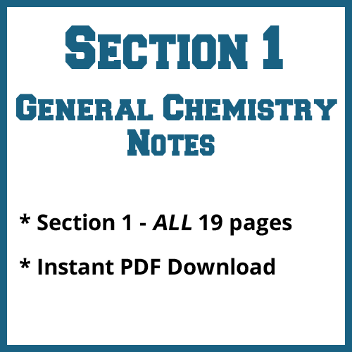 Section 1 General Chemistry Notes