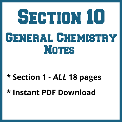 Section 10 General Chemistry Notes