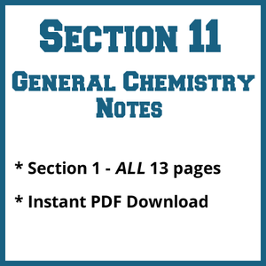 Section 11 General Chemistry Notes