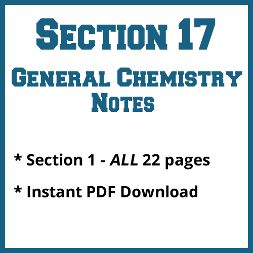Section 17 General Chemistry Notes