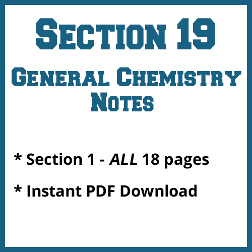 Section 19 General Chemistry Notes