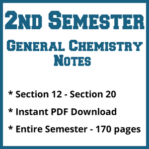Second Semester General Chemistry Notes