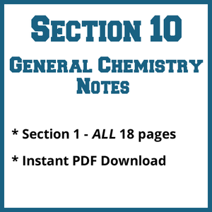 Section 10 General Chemistry Notes