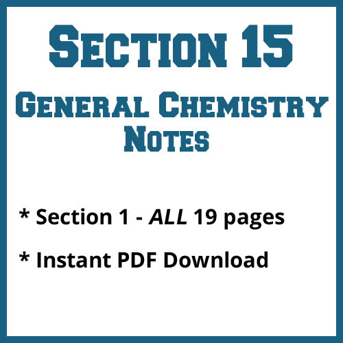 Section 15 General Chemistry Notes