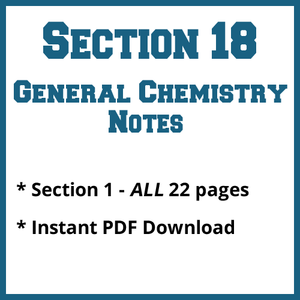 Section 18 General Chemistry Notes