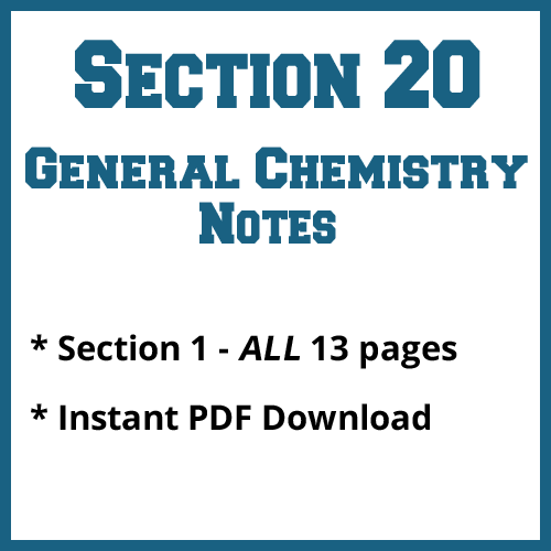 Section 20 General Chemistry Notes
