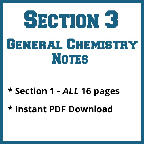 Section 3 General Chemistry Notes