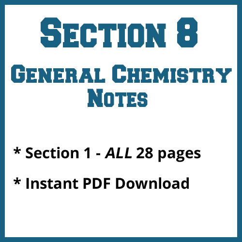 Section 8 General Chemistry Notes